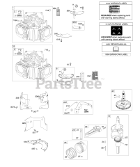 Briggs & Stratton 44S677-0022-B1 - Briggs & Stratton Vertical Engine Cylinder, Crankshaft, Camshaft, Air Guides