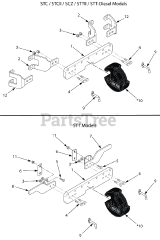 Scag GC-3B (06334) - Scag Fabric 3-Bag Grass Catcher (SN: P3500001 - P3599999) FRONT WEIGHT COMPONENTS