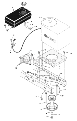 Murray 40501x30A - Murray 40" Lawn Tractor (1997) Engine Mount