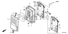 Honda GX240 U1 ED2 (GCAKK) - Honda Engine, Made in Japan (SN: GCAKK-1000001 - GCAKK-9999999) AIR CLEANER (5)