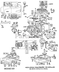 Briggs & Stratton 92502-1069-XX - Briggs & Stratton Vertical Engine Cylinder,Sumps,Piston,Mufflers