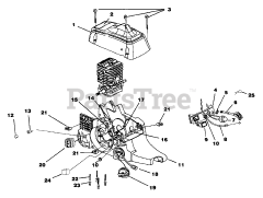 Green Machine UT-26204 - Green Machine Chainsaw, 33cc Engine Housing - Fuel Tank - Oil Tank