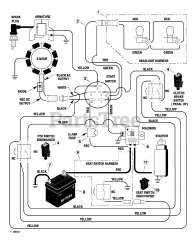 Murray 42537A - Murray 42" Lawn Tractor (1998) Electrical System
