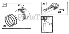 Briggs & Stratton 12T702-0675-XX - Briggs & Stratton Vertical Engine Piston Grp