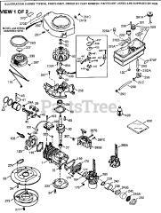 Tecumseh TVS600-661072P - Tecumseh Engine Engine Parts List #1