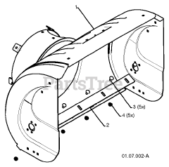 Poulan Pro PR 14527 ES (961980047-04) - Poulan Pro Snow Thrower (2012-08) AUGER HOUSING IMPELLER