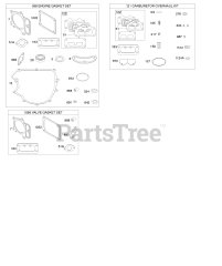 Briggs & Stratton 49M877-5598-G5 - Briggs & Stratton Vertical Engine Engine/Valve Gasket Set, Carburetor Overhaul Kit