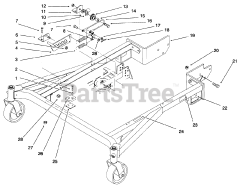 Toro 30162 - Toro 62" Side-Discharge Mower Deck (SN: 049002001 - 049999999) (1994) Carrier Frame