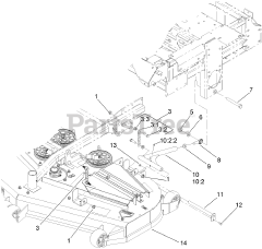 Toro 74271 (Z 550) - Toro 52" Z Master Zero-Turn Mower, Side-Discharge Deck (SN: 280000001 - 280999999) (2008) Deck Connection Assembly
