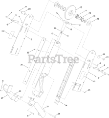Toro 25437 E - Toro 48" Heavy-Duty Rock Boom with Restraint Bar, RT600 Traction Unit 48 Inch Rock Boom Assembly