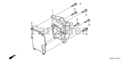 Honda BFP8 D2 XRA (BAAJ) - Honda Outboard Engine, Made in Japan (SN: BAAJ-1100001 - BAAJ-9999999) EXHAUST CHAMBER COVER