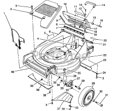 Toro 26620 C - Toro Walk-Behind Mower (SN: 009000001 - 009999999) (1989) Housing Assembly