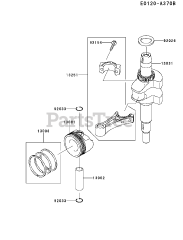 Kawasaki FJ180V-AM07 - Kawasaki Engine PISTON/CRANKSHAFT