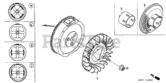 Honda GX240 U1 WKT4 (GCAKK) - Honda Engine, Made in Japan (SN: GCAKK-1000001 - GCAKK-9999999) FLYWHEEL
