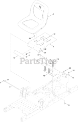 Toro 74740 (SS 5425) - Toro 54" TimeCutter Zero-Turn Mower (SN: 315000001 - 315999999) (2015) Seat Assembly