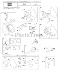 Briggs & Stratton 120302-0432-E8 - Briggs & Stratton Horizontal Engine Camshaft, Crankcase Cover, Crankshaft, Cylinder, Lubrication, Piston Group