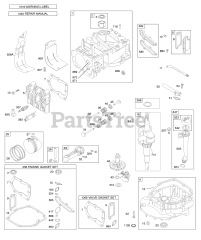 Briggs & Stratton 122M05-4846-B5 - Briggs & Stratton Vertical Engine Camshaft, Crankshaft, Cylinder, Engine Sump, Lubrication, Piston Group, Valves