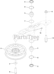 Toro 74925 TE (6000) - Toro 152cm Z Master Zero-Turn Mower, Side-Discharge Deck (SN: 313000001 - 313999999) (2013) PUMP IDLER ASSEMBLY NO. 116-1255