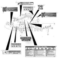 Gravely 890102 - Gravely 72" Deck for Rapid XZ Side Discharge Mower (SN: 000101 & Above)