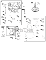 Briggs & Stratton 44N777-0002-G1 - Briggs & Stratton Vertical Engine Crankcase Cover/Sump Group