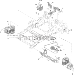 Exmark LZS749AKC724A1 - Exmark 72" Lazer Z S-Series Zero-Turn Mower, Kohler ECV749 (SN: 408644346 - 411294211) (Rev A) (2021) Hydraulic Assembly