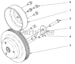 Briggs & Stratton 076151-04 - Briggs & Stratton 48kW Liquid Cooled Home Standby Generator Engine Service Parts - Crank Pulley Mount (80017610_80014157)