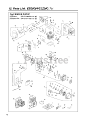 RedMax EBZ 8001 - RedMax Backpack Blower (SN: 61206884 - 81000000)