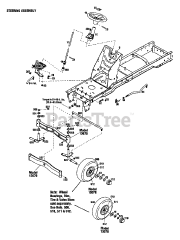 Troy-Bilt 13079 - Troy-Bilt Lawn Tractor, Hydro Drive (SN: 130790100101 & Above) STEERING ASSEMBLY