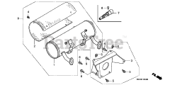 Honda GX620 U1 QZB2 (GCARK) - Honda Engine, Made in Japan (SN: GCARK-1000001 - GCARK-9999999) MUFFLER (5)