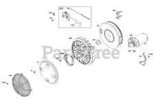 Briggs & Stratton 356447-0158-B5 - Briggs & Stratton Horizontal Engine Flywheel, Ignition, and Starter Group