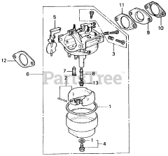 Honda EG1500 K4 A (G200) - Honda Generator, Made in Japan (SN: G200-1000107 - G200-9999999) CARBURETOR (2)