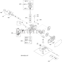 Toro 77285 (2000) - Toro 60" Z Master Zero-Turn Mower (SN: 418100000 - 999999999) RH Transaxle Assembly No. 145-8425