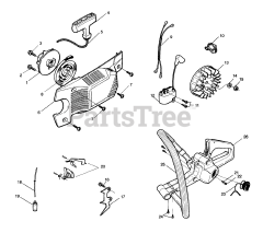 Husqvarna 36 - Husqvarna Chainsaw (1997-07) Starter, Ignition, Tank Assembly And Throttle Trigger Kit