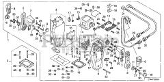 Honda BF175 AK1 XA (BAJJ) - Honda Marine Engine, Made in Japan (SN: BAJJ-1300001 - BAJJ-9999999) REMOTE CONTROL (TOP MOUNT DUAL TYPE) (L.)