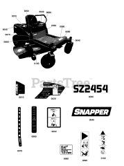 Snapper SZ 2454 (2691567-00) (17BRCACA007) - Snapper 54" Zero-Turn Mower, 24hp
