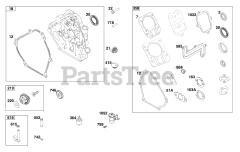 Briggs & Stratton 150202-0202-H8 - Briggs & Stratton Horizontal Engine Crankcase Cover/Sump and Lubrication Group
