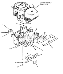 Snapper Z 2205KV (80920) - Snapper Zero-Turn Mower, 22hp Motor Mount Assembly (Part 2)