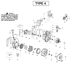Weed Eater BV 1850 LE - Weed Eater Barracuda Blower Vacuum, Type 4 Engine Type 4