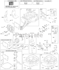 Briggs & Stratton 122K02-0138-E1 - Briggs & Stratton Vertical Engine Camshaft, Crankshaft, Cylinder, Engine Sump, Lubrication, Piston Group, Valves