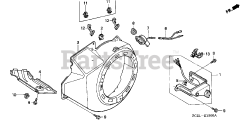 Honda EM5000SX K1 A/A (EA7) - Honda Generator, Made in Japan (SN: EA7-1100001 - EA7-1125948) FAN COVER