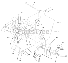 Toro 74232 (Z 257) - Toro 72" Z Master Zero-Turn Mower, Side-Discharge Deck (SN: 230000001 - 230006000) (2003) Brake and Wheel Hub Assembly