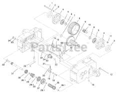 Toro 73428 (312-8) - Toro Garden Tractor (SN: 089000001 - 089000499) (1998) Transmission 8-Speed 4 Pinion (continued)