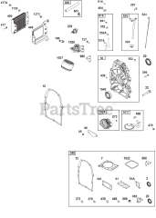 Briggs & Stratton 386447-0473-B5 - Briggs & Stratton Horizontal Engine Crankcase Cover/Sump and Lubrication Group
