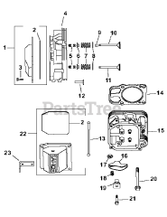 Cub Cadet LT 1046 (13AP11CH710) - Cub Cadet 46" Lawn Tractor (2007 & Before) Courage Engine Head Group