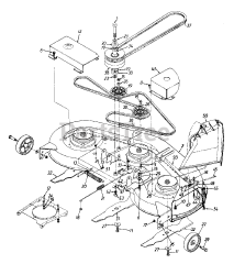 MTD 135G679H000 - MTD Lawn Tractor (1995) Deck Assembly &amp; Belts/Blades