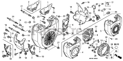 Honda GX620 U1 QZB2 (GCARK) - Honda Engine, Made in Japan (SN: GCARK-1000001 - GCARK-9999999) FAN COVER