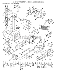 Poulan 418024 - Poulan Lawn Tractor (2006-01)