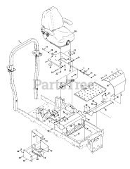 Cub Cadet LZ-60 KW (53RI2PTD050) - Cub Cadet 60" Tank Zero-Turn Mower, Kawasaki (2014) Seat Assembly