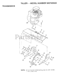 Weed Eater WE FX550 D - Weed Eater Tiller TRANSMISSION