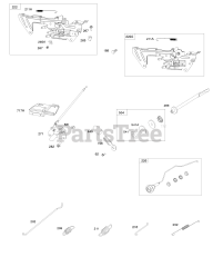 Briggs & Stratton 540477-0110-E1 - Briggs & Stratton Horizontal Engine Control Brackets, Springs, Rods/Links